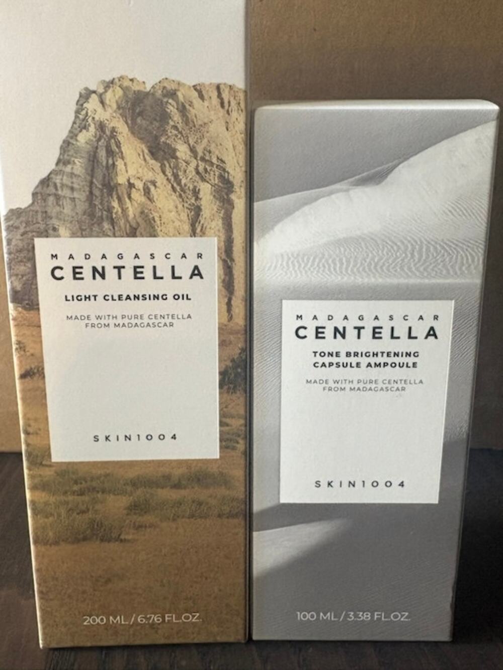 Madagascar Centella 200 ml Light Cleansing Oil & 100 ml Tone Brightening Capsule